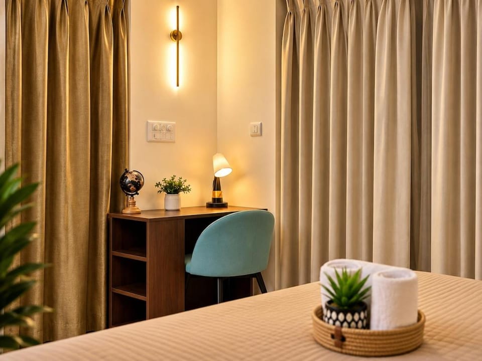 The COVE 2 BHK common Pool near Candolim beach Apartment in Candolim