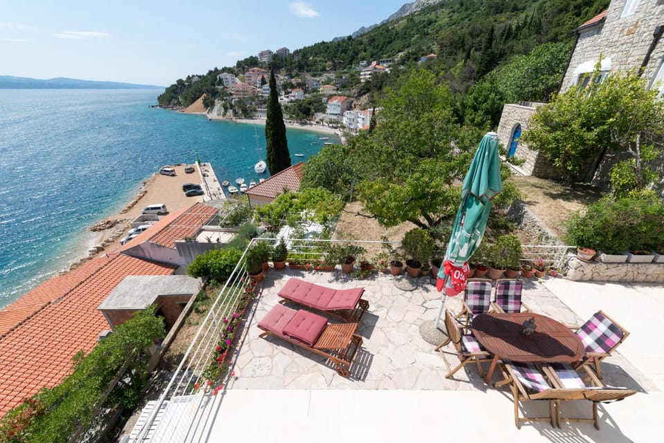 Patio, Bird's eye view, Balcony/Terrace, Sea view