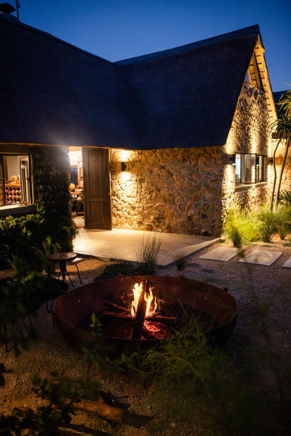 Property building, Night, Garden view