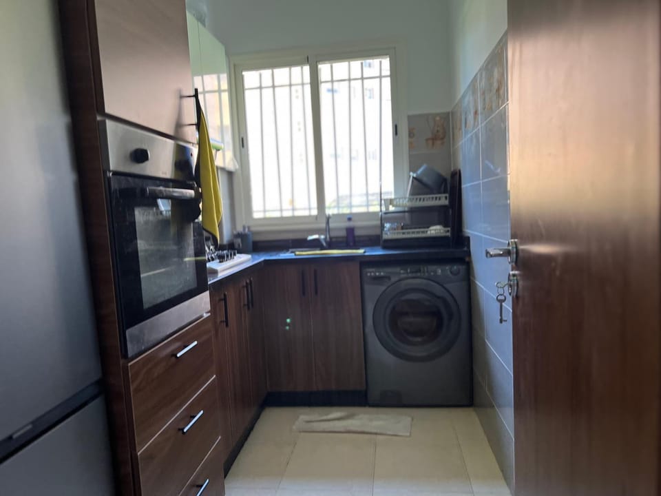 Kitchen or kitchenette, dishwasher, washing machine