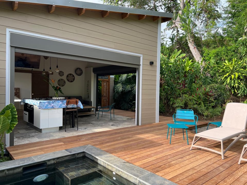 Patio, Garden, Pool view, Swimming pool, sunbed