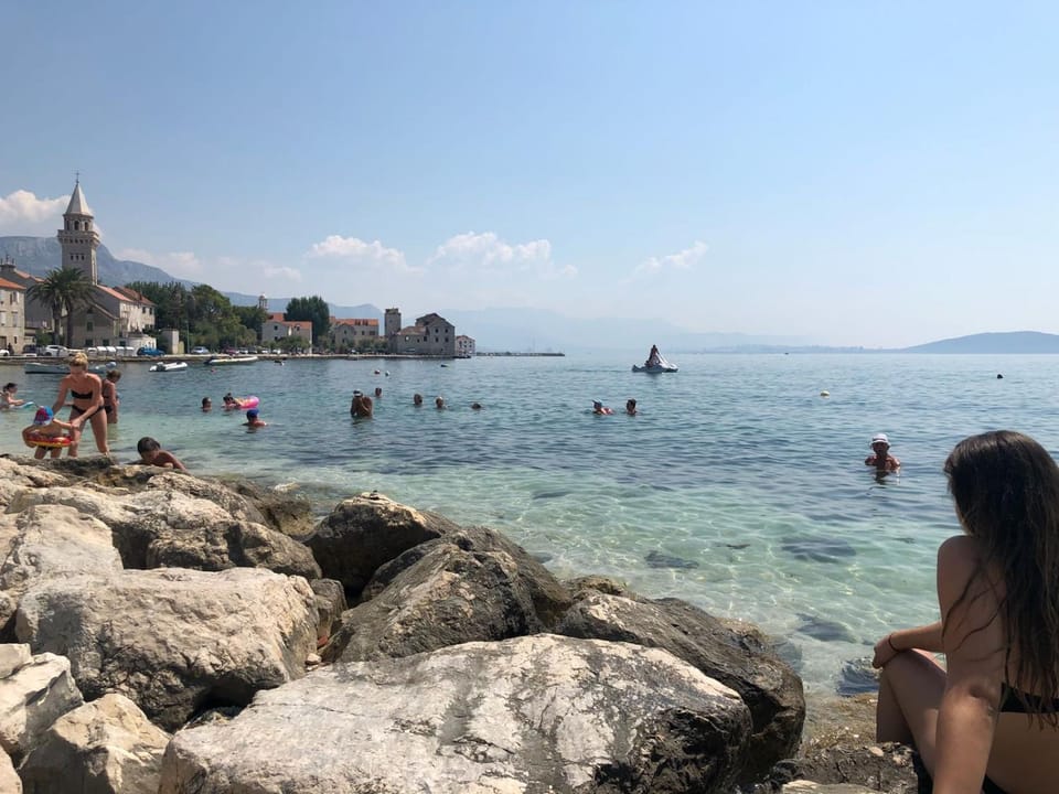 People, Natural landscape, Beach