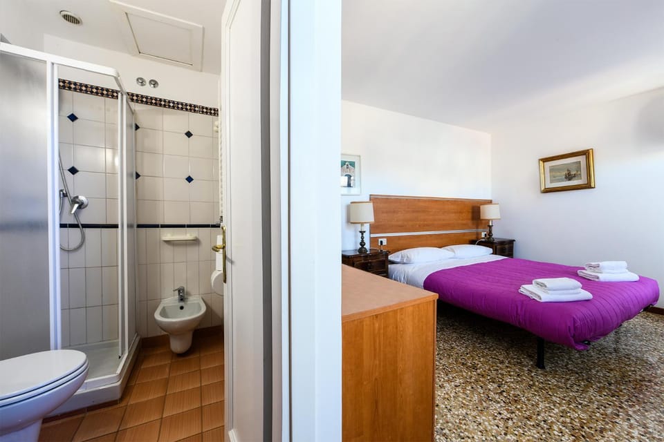 Shower, Bed, Bathroom, Bedroom