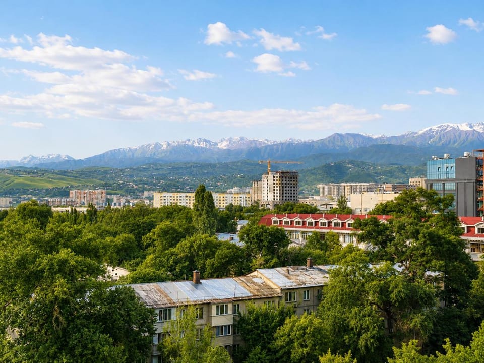 Day, City view, Mountain view