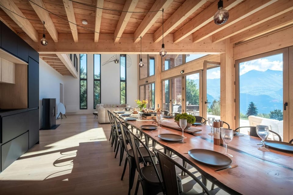 Natural landscape, Dining area, Mountain view