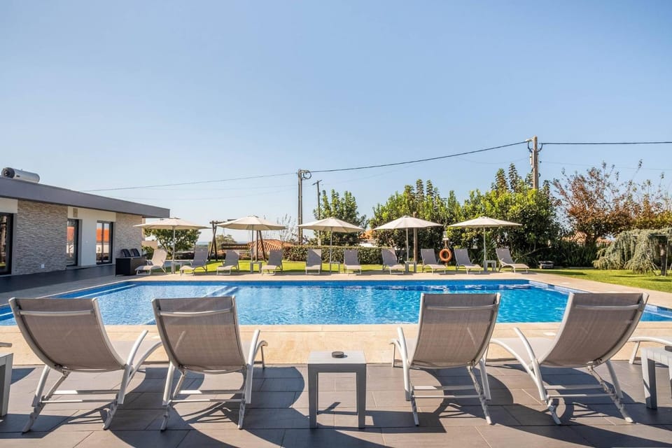 Property building, Living room, Swimming pool