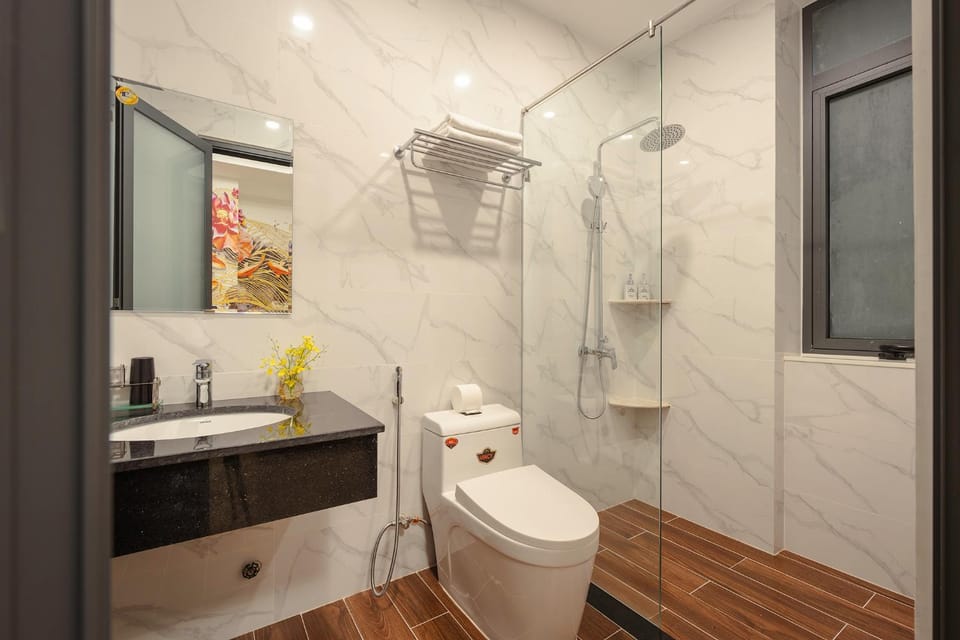 Toilet, Bathroom, towels