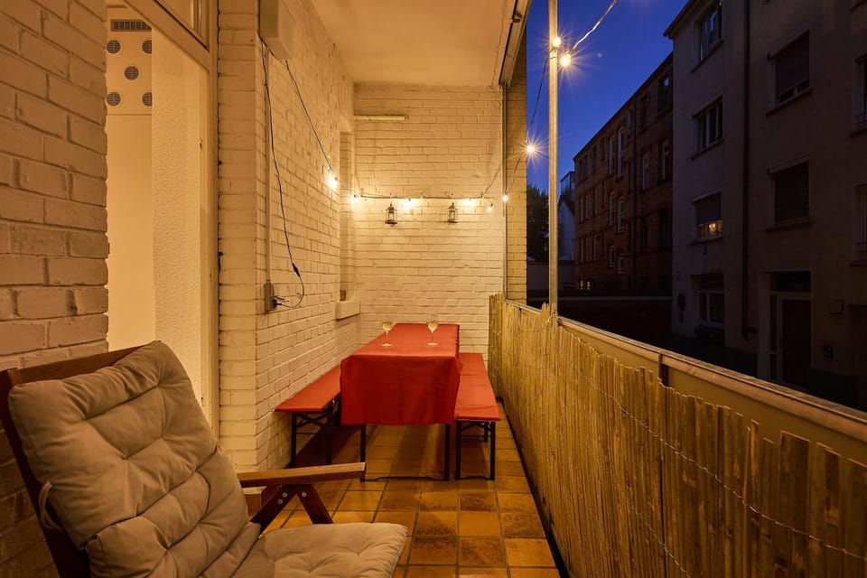 Patio, Night, Balcony/Terrace, Seating area