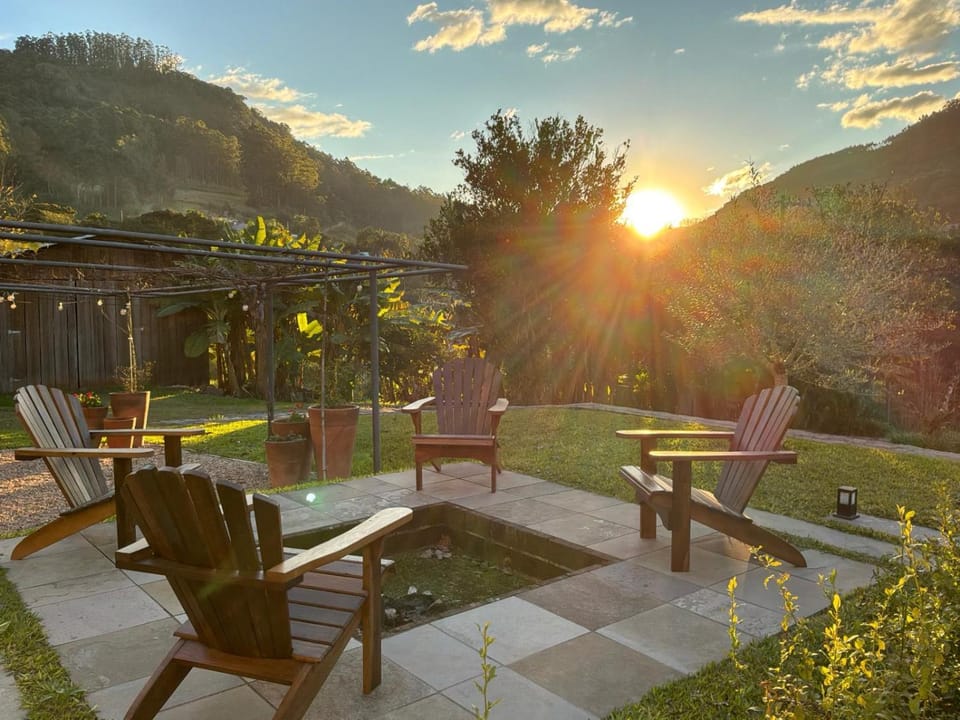 Patio, Natural landscape, Garden view, Mountain view, Sunset