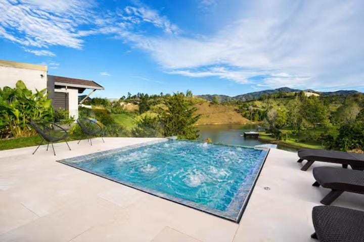 Natural landscape, Pool view, Swimming pool
