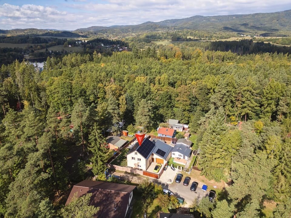 Property building, Neighbourhood, Natural landscape, Bird's eye view