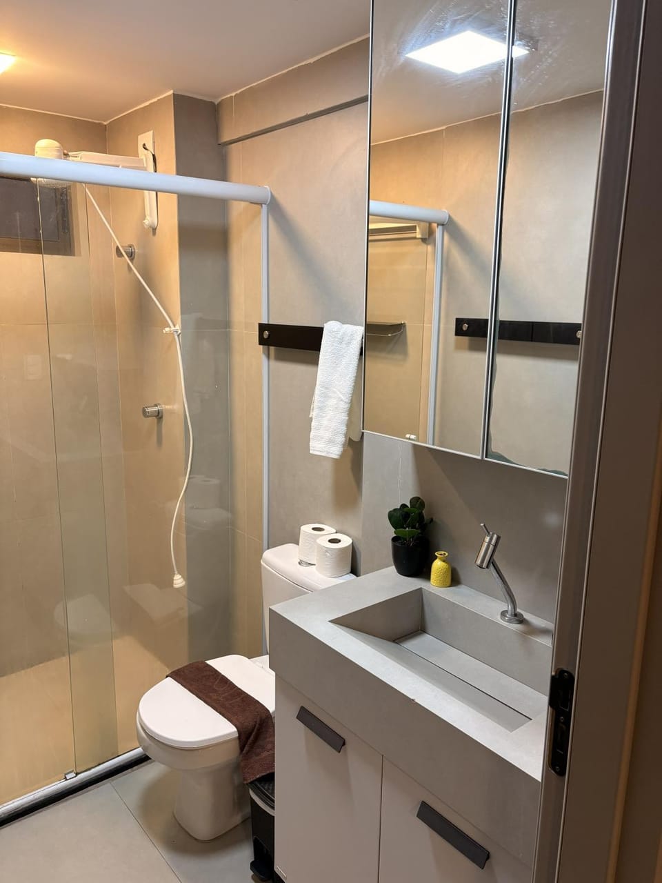 Shower, Toilet, Bathroom, towels