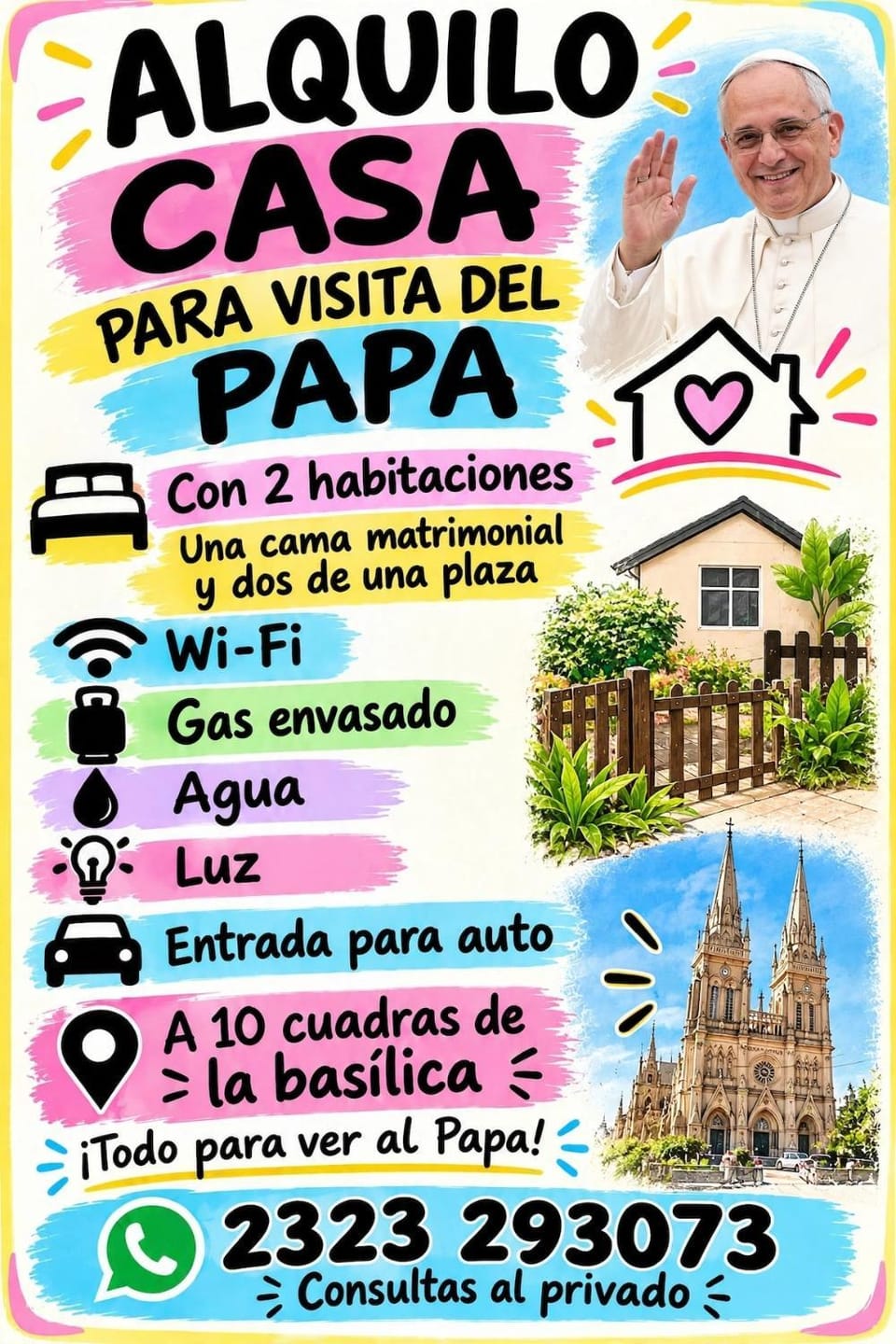 Se alquila casa para visita del papa Apartment in Luján