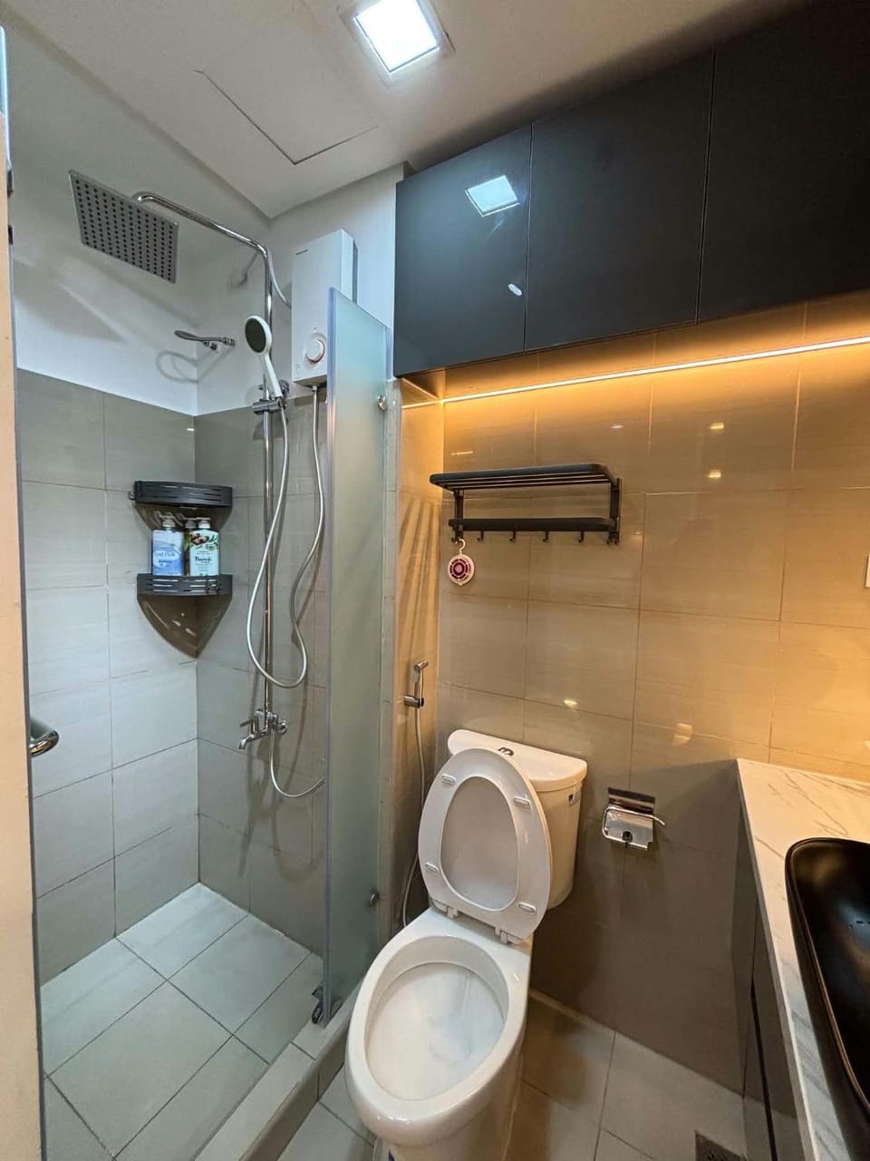 Shower, Toilet, Bathroom, towels