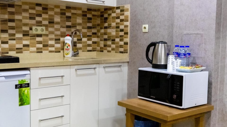 Coffee/tea facilities, Kitchen or kitchenette, minibar, stove