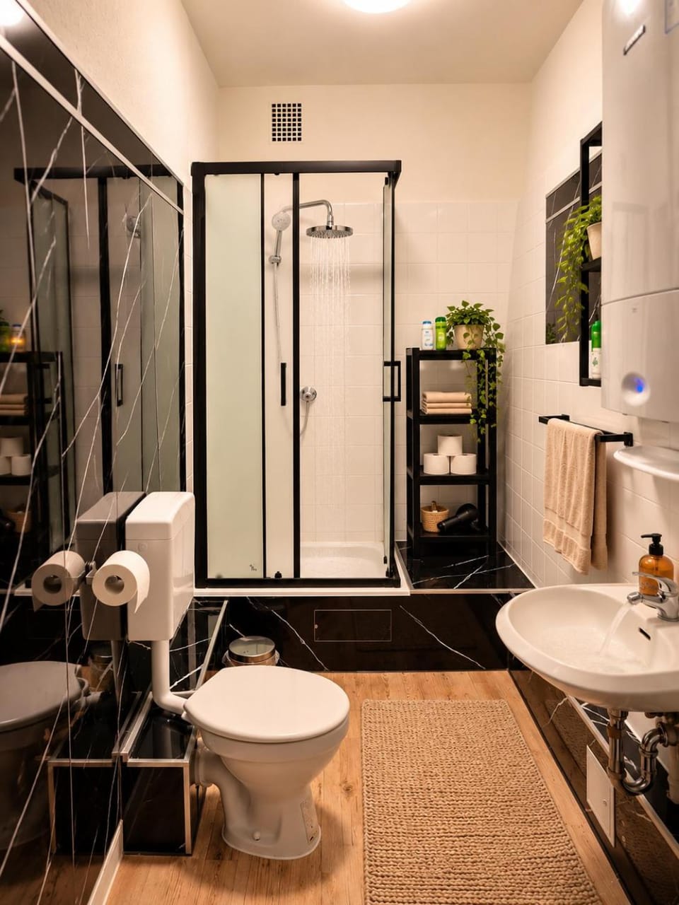 Shower, Toilet, Bathroom, towels