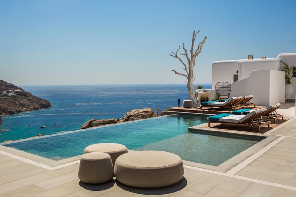 Property building, Patio, Day, View (from property/room), Seating area, Sea view, sunbed