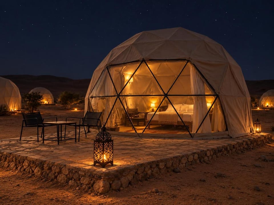 Merzouga Luxury Geodesic Camp Luxury tent in Morocco