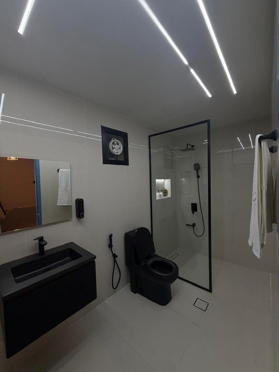 Shower, Bathroom, towels