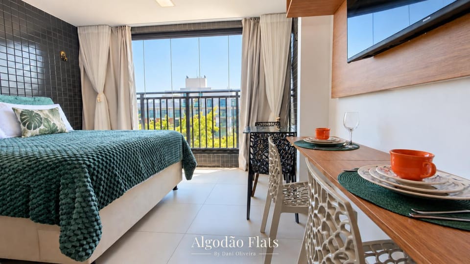 Bed, TV and multimedia, View (from property/room), Kitchen or kitchenette, Living room, Seating area, Dining area, Bedroom