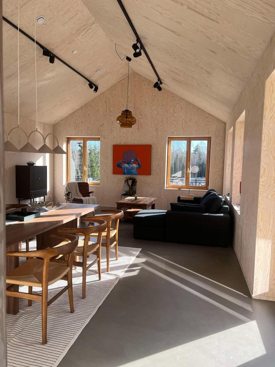 Wooden cottage surrounded by forest House in Stockholm County