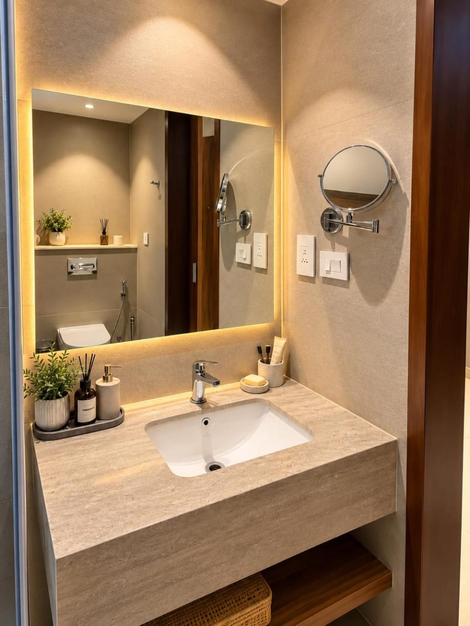 Bathroom, towels