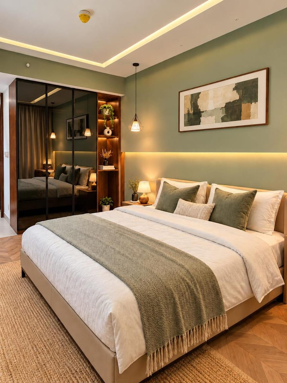 Photo of the whole room, Bedroom