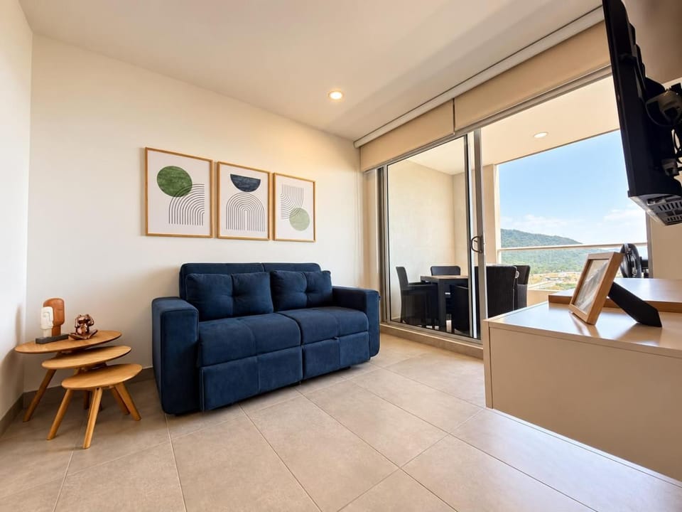 Piso 18 con balcón y vista al mar en Don Jaca, Santa Marta Apartment in Magdalena, Colombia