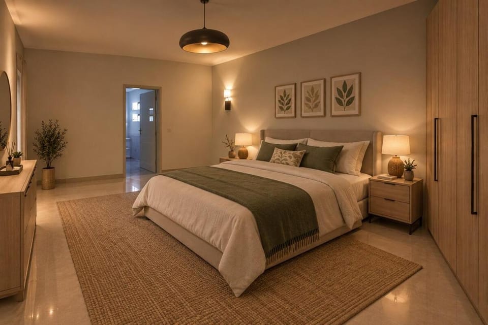 Photo of the whole room, Bedroom, wardrobe