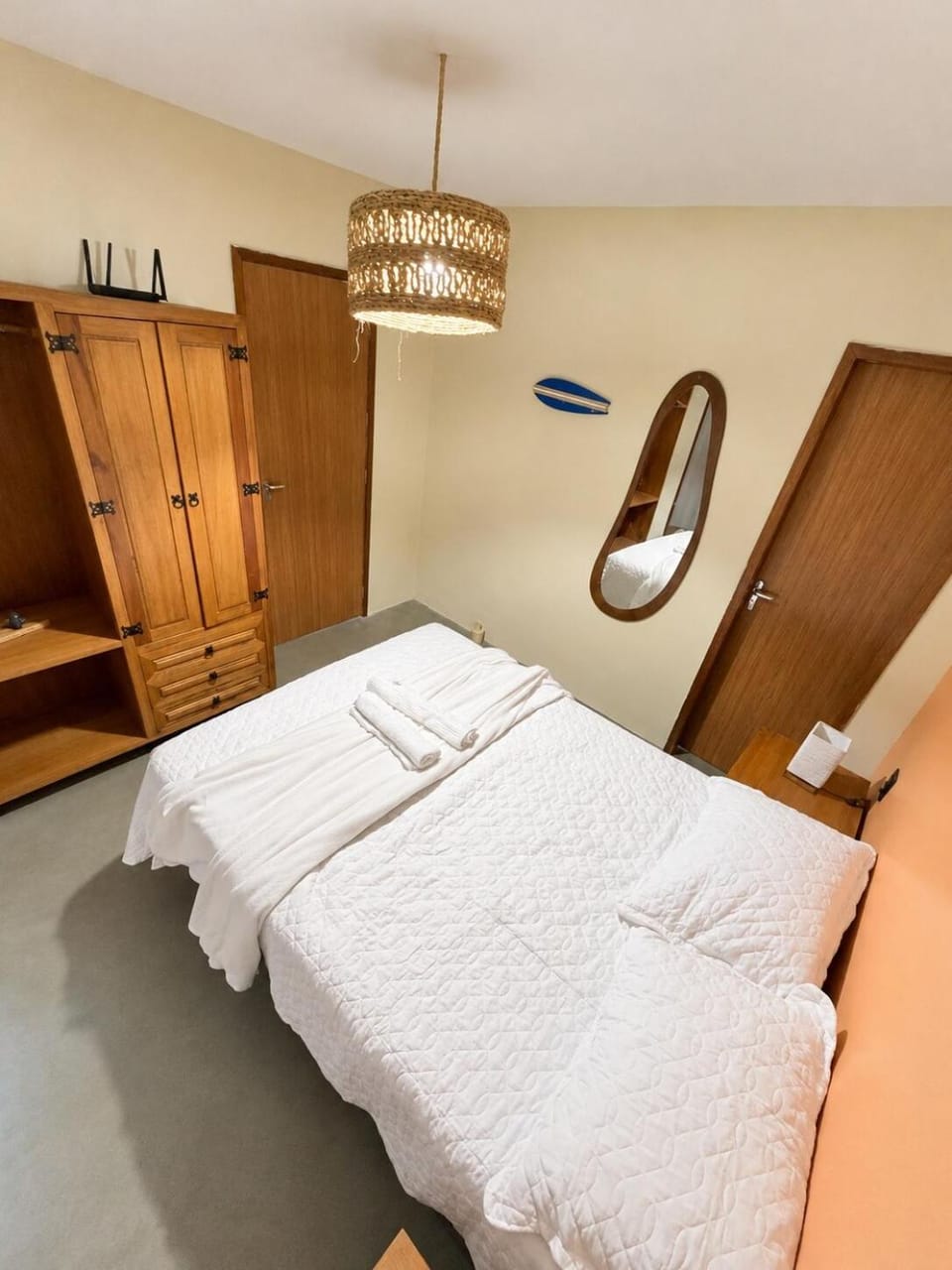 Bed, Photo of the whole room, Bedroom, towels, wardrobe