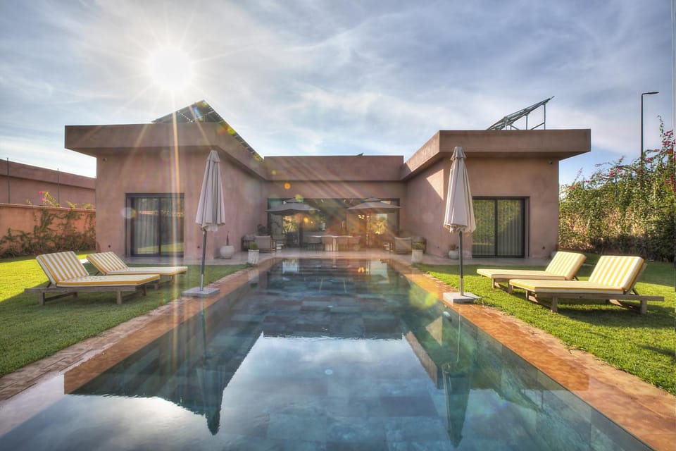 Natural landscape, Garden, Pool view, Swimming pool