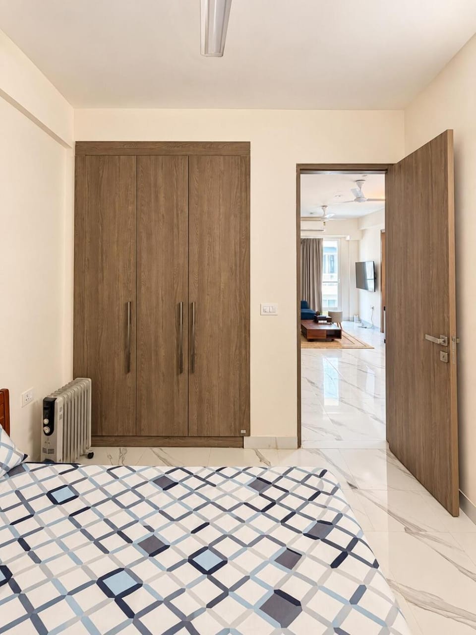 Stylish 3BHK Retreat with Balcony and PS5 Gurgaon Apartment in Gurugram
