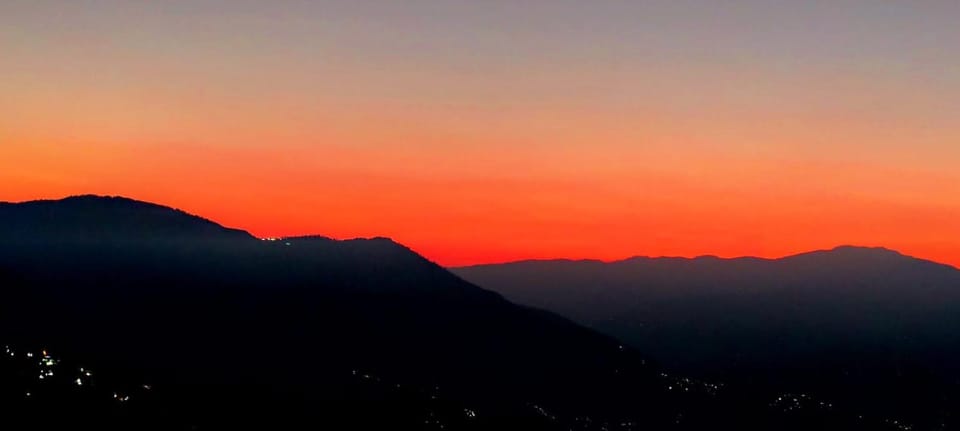 Mountain view, Sunset