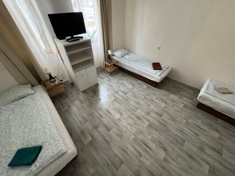 Bed, TV and multimedia, Photo of the whole room, towels