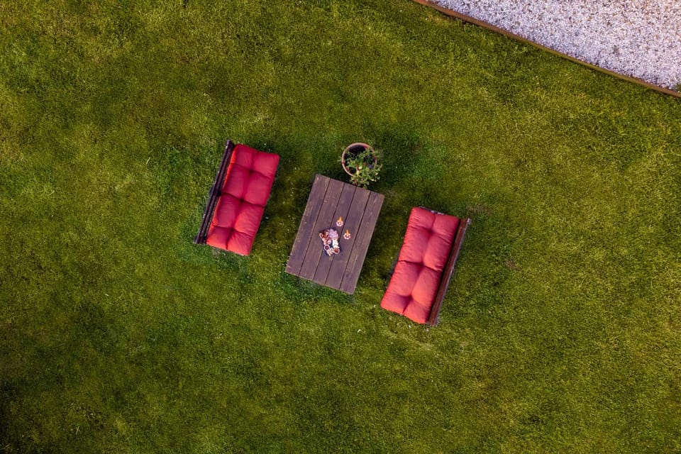 Patio, Bird's eye view, Garden
