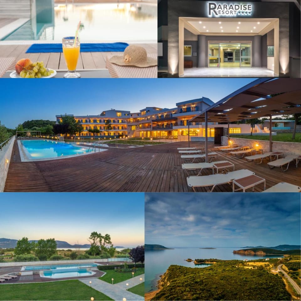Property building, Facade/entrance, View (from property/room), Sea view, Swimming pool
