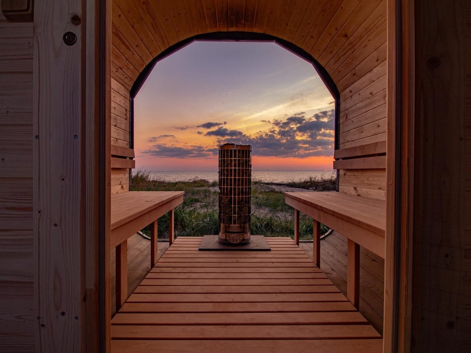 Sauna, Sea view