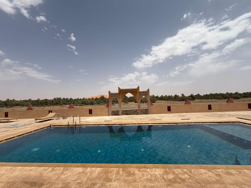 Natural landscape, Pool view, Swimming pool, sunbed
