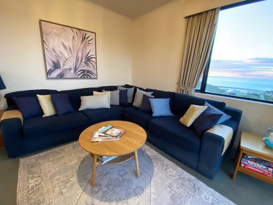 Living room, Seating area, Sea view