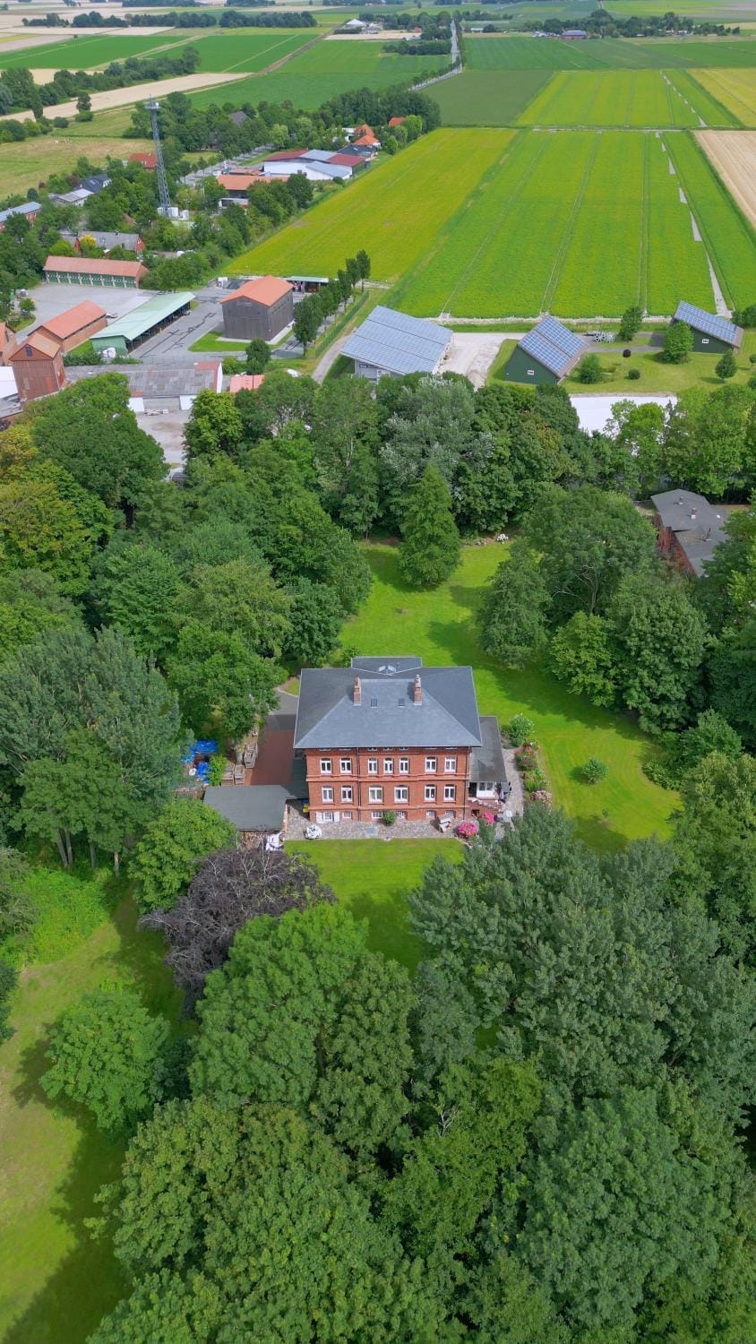 Property building, Bird's eye view, Garden, Garden view