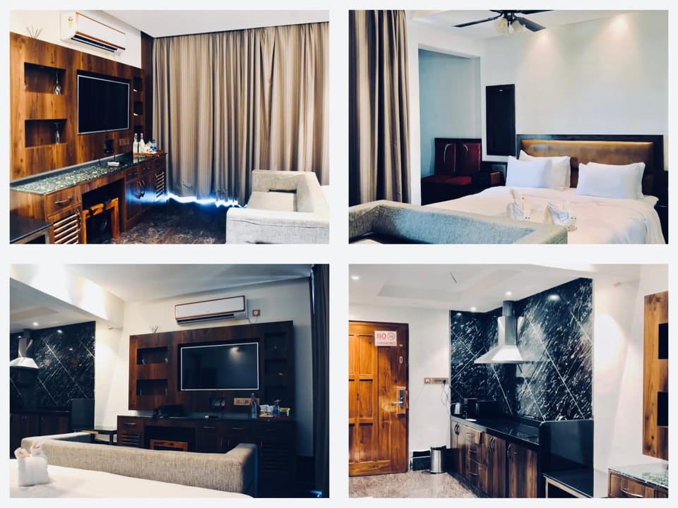 Communal lounge/ TV room, Bed, TV and multimedia, Photo of the whole room, Seating area, fireplace