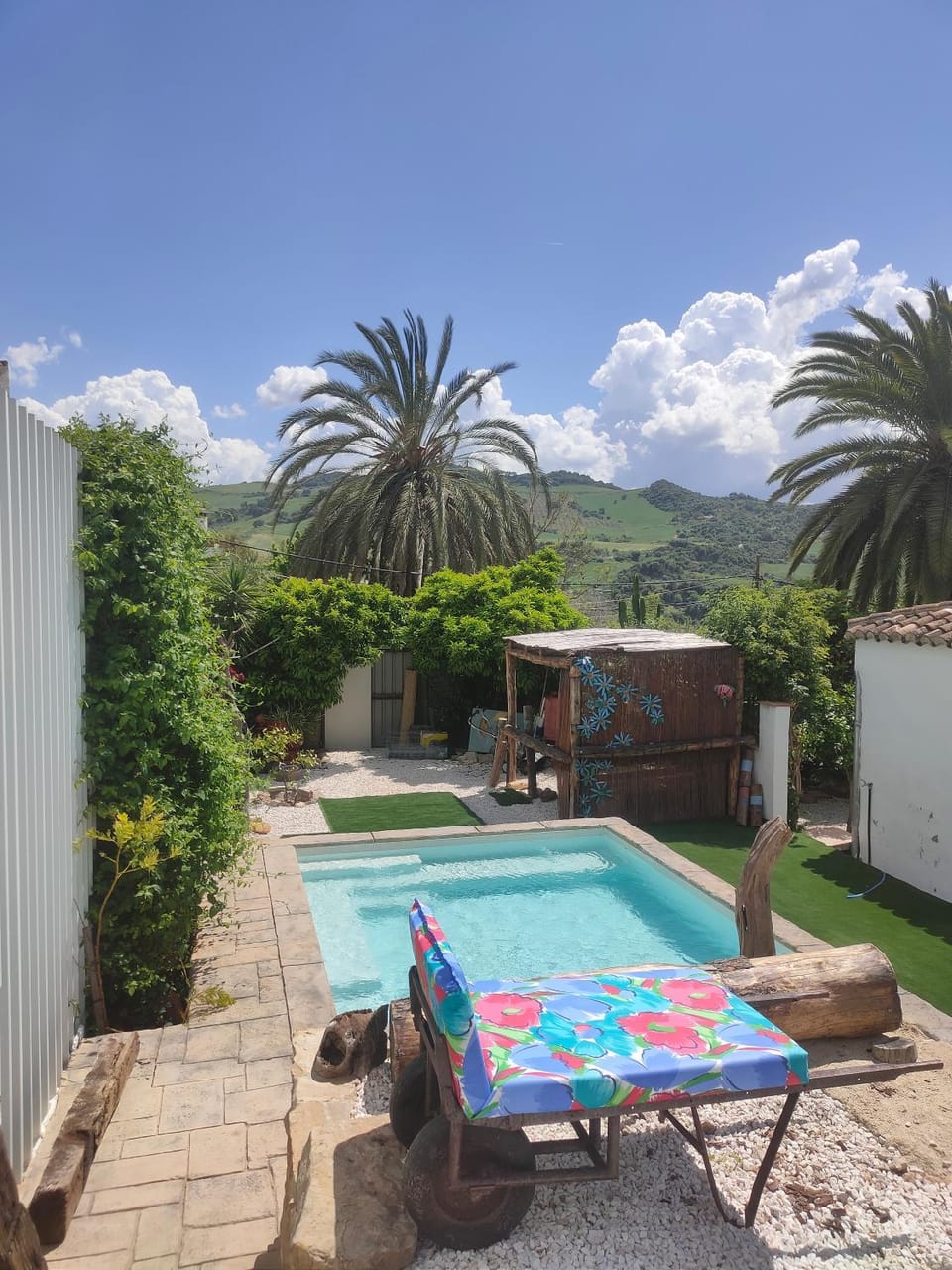 Patio, Natural landscape, Mountain view, Pool view, Swimming pool, sunbed