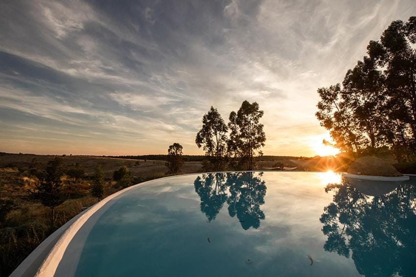 Pool view, Sunset