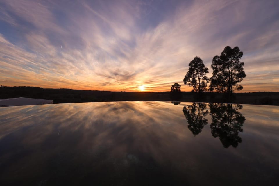 Natural landscape, Pool view, Sunset