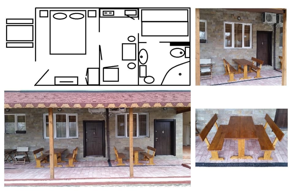 Facade/entrance, Floor plan