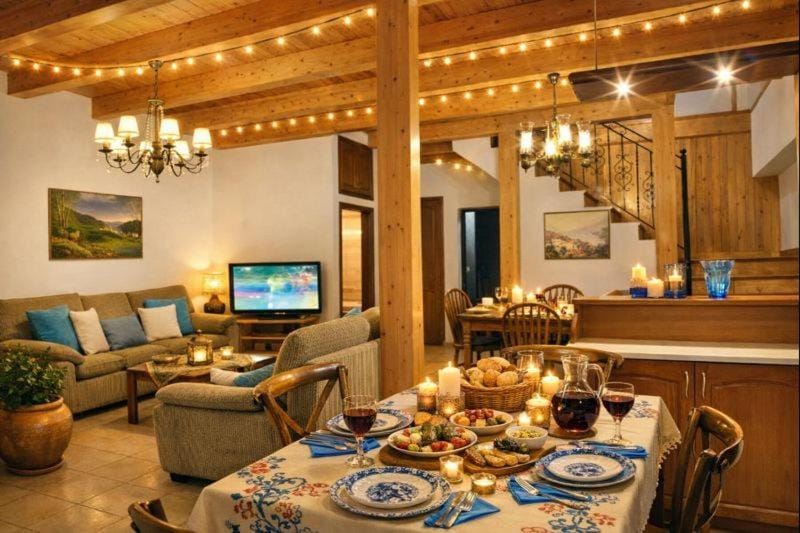 TV and multimedia, Living room, Seating area, Dining area