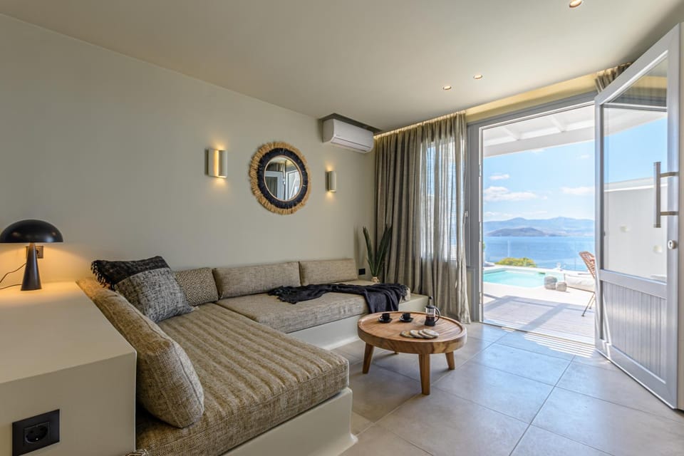 Living room, Seating area, Sea view