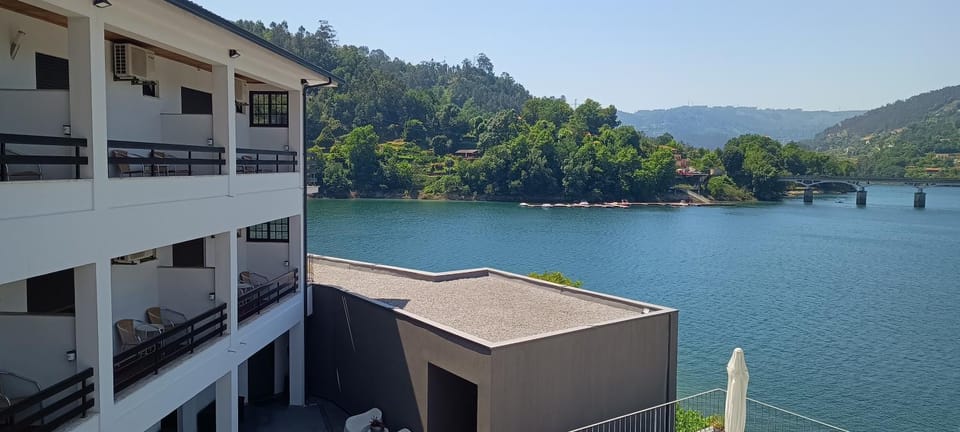 Property building, Day, Natural landscape, View (from property/room), Balcony/Terrace, Lake view, Landmark view, Mountain view, River view