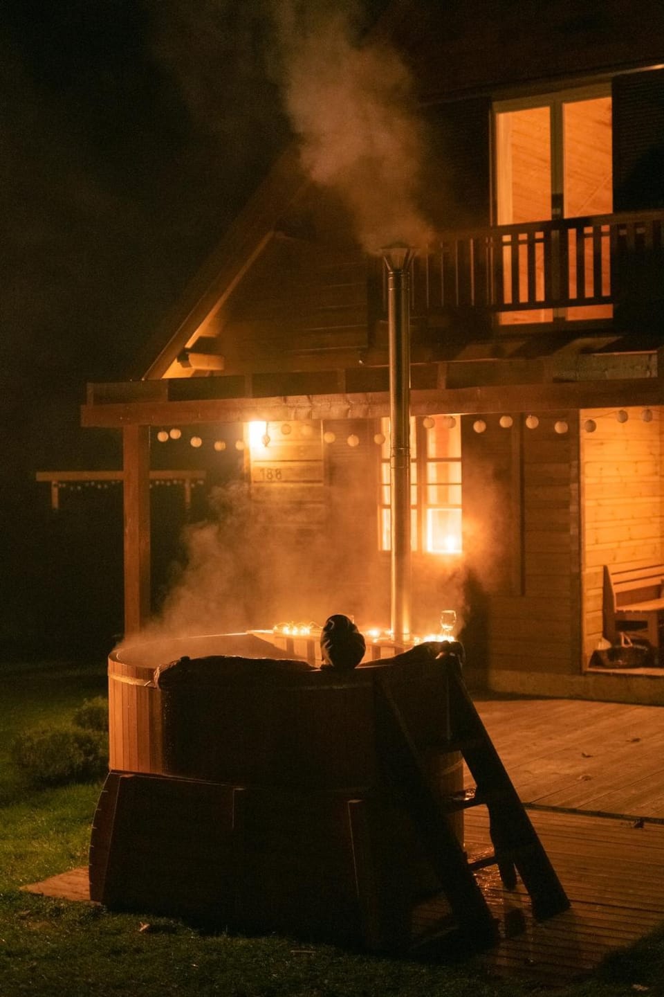 Property building, Night, Hot Tub