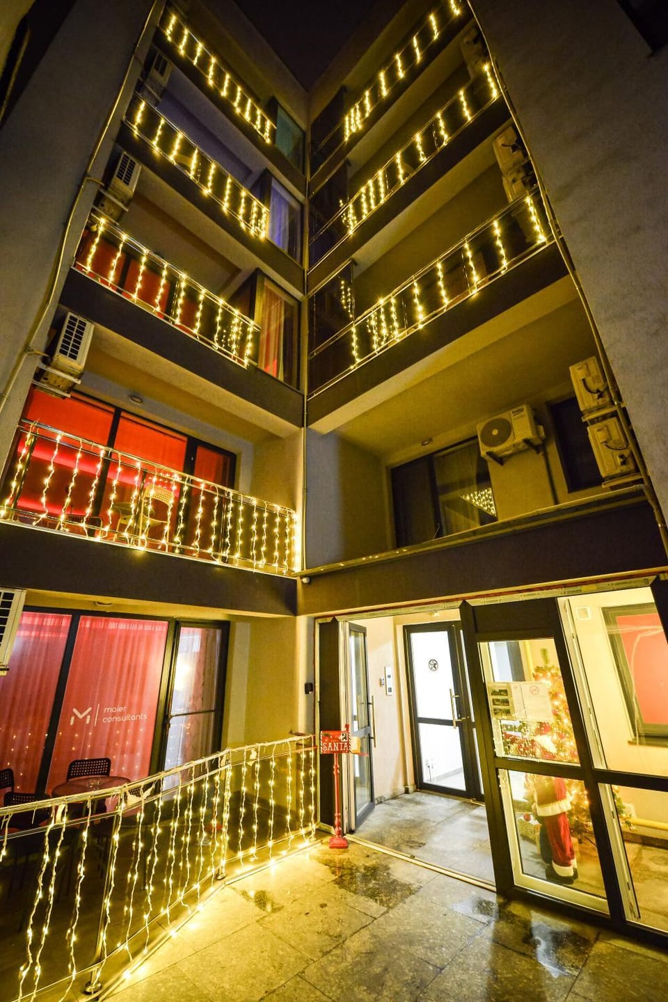 Property building, Night, View (from property/room), Balcony/Terrace